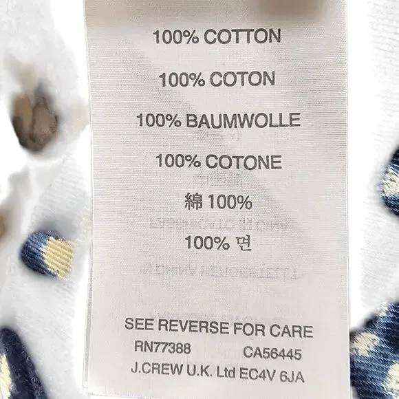 J.Crew Faded Adire Shorts Navy Blue Shibori Indigo Size 8 - Picture 8 of 10